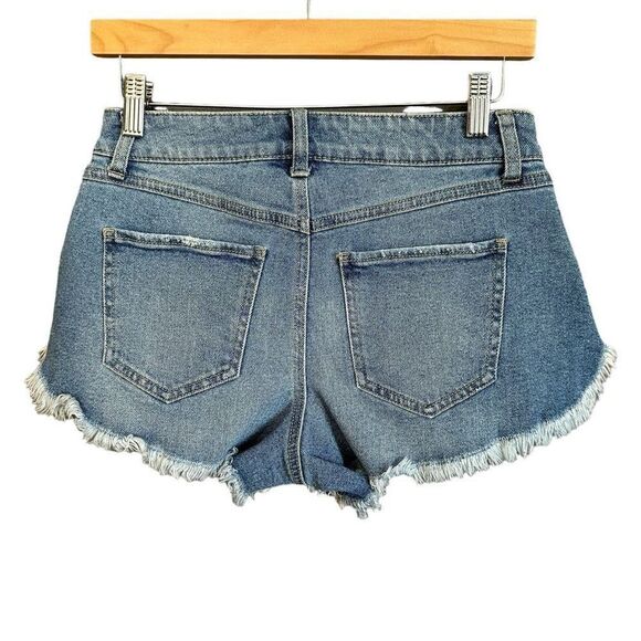 NWOT Sincerely Jules High Rise Festival Distressed Denim Cutoff Shorts - Picture 5 of 6